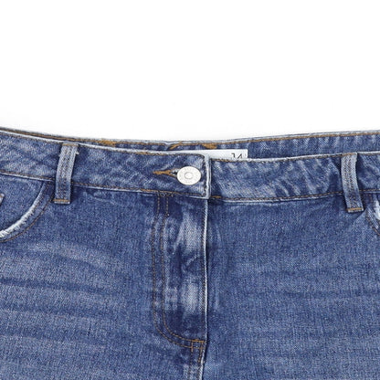 NEXT Womens Blue   Cut-Off Shorts Size 14