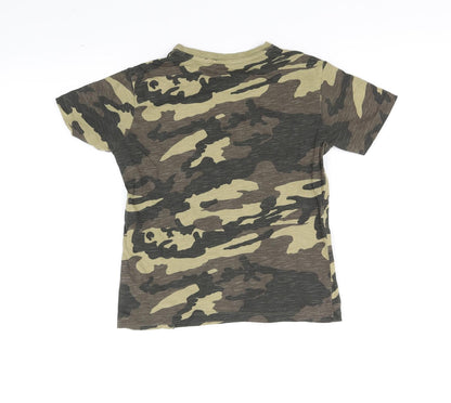 NEXT Boys Green Geometric  Basic T-Shirt Size 7 Years