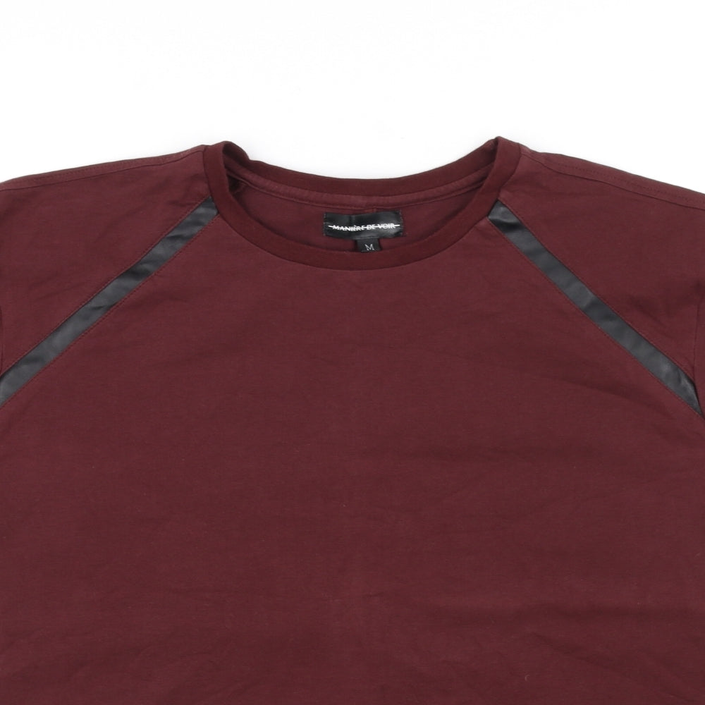 MANIRE DE VOIR Womens Purple   Basic T-Shirt Size M