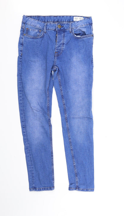 Womens UK Size M deniem & co Regular Fit Straight Blue Jeans