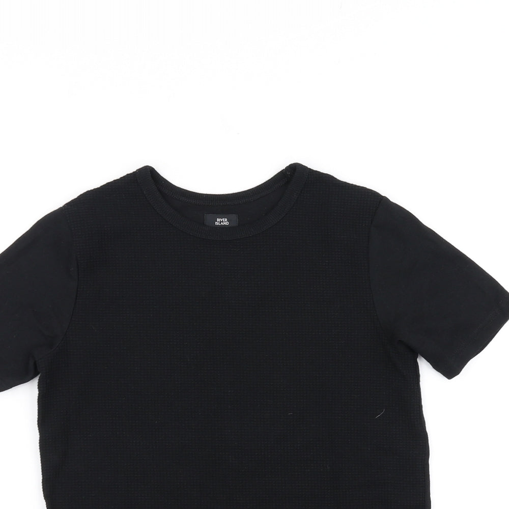 River Island Girls Black   Basic T-Shirt Size 7-8 Years