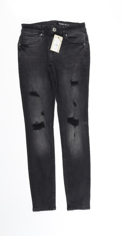 Primark Womens Black   Straight Jeans Size M L32 in