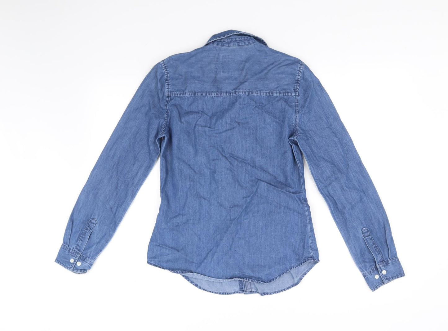 deniem & co Womens Blue   Basic Button-Up Size 6