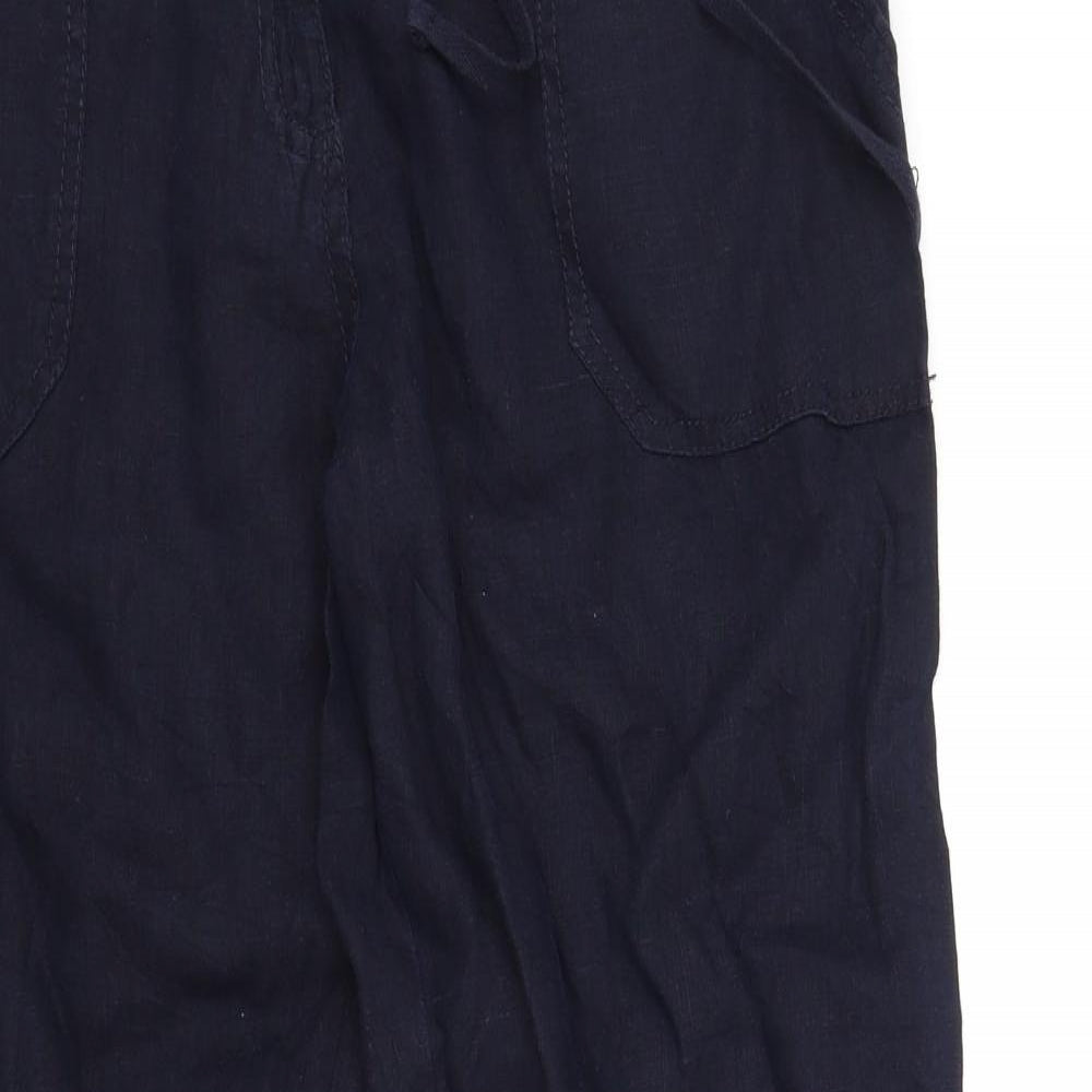 Womens UK Size 14 Marks and Spencer Regular Fit  Blue Trousers