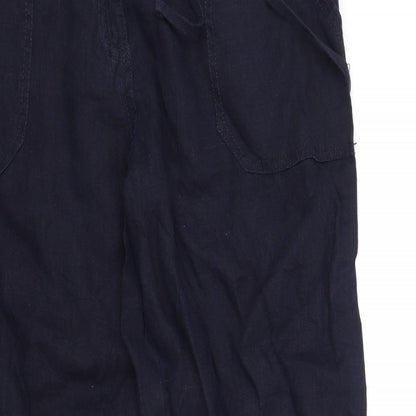 Womens UK Size 14 Marks and Spencer Regular Fit  Blue Trousers