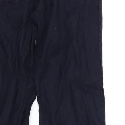 Womens UK Size 14 Marks and Spencer Regular Fit  Blue Trousers