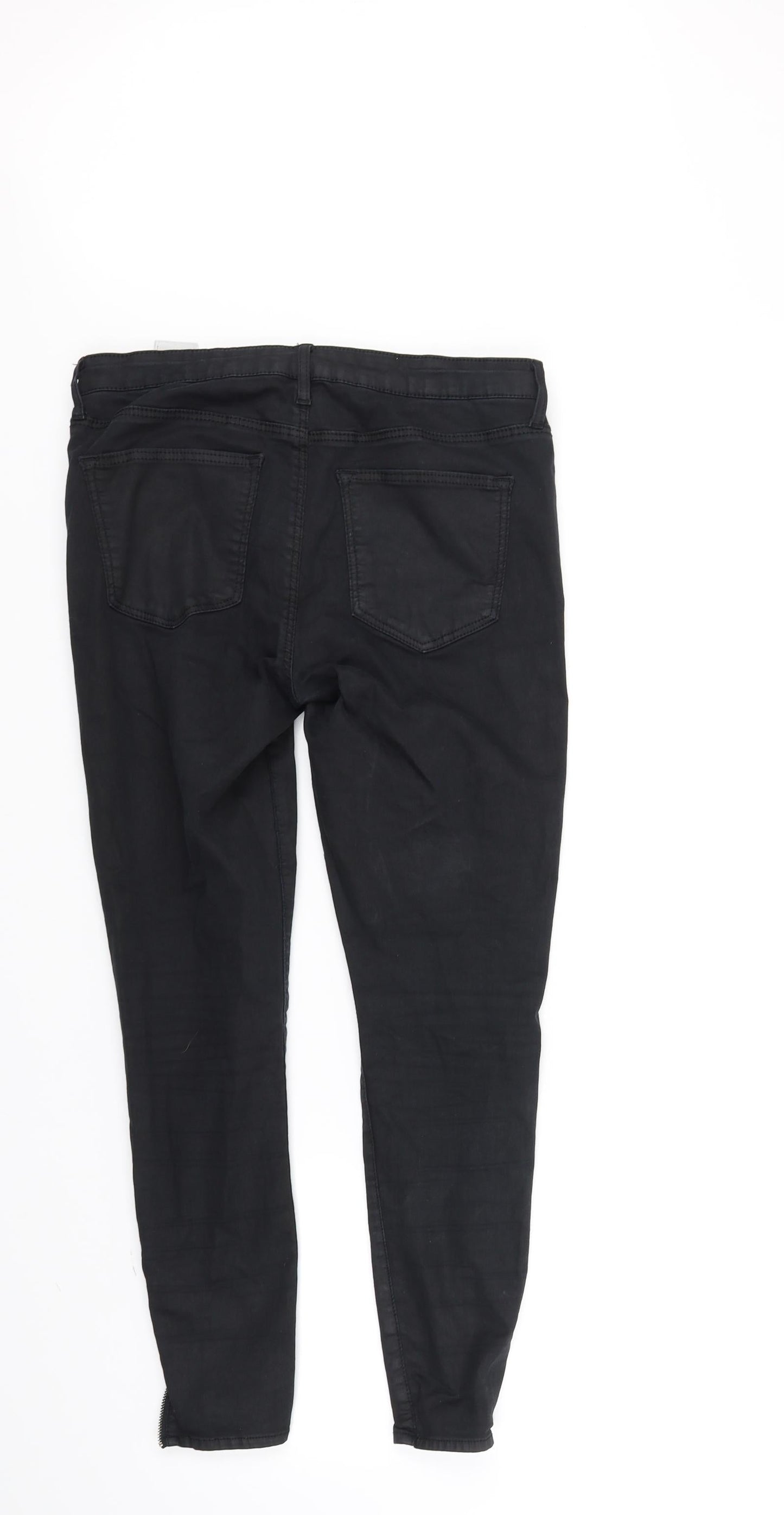 Topshop Womens Black   Straight Jeans Size M L30 in