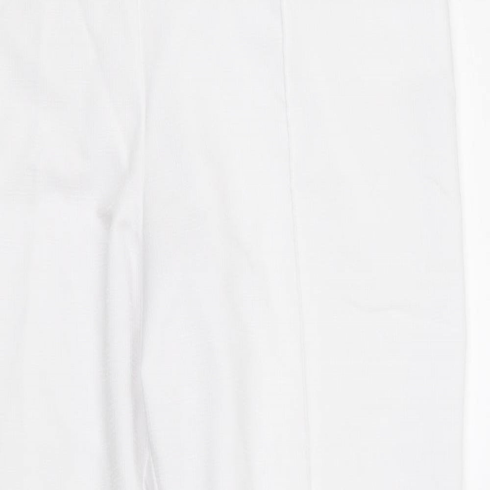 Womens UK Size 18 Marks and Spencer Regular Fit  White Trousers