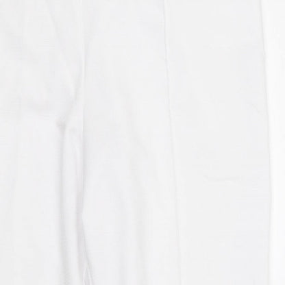 Womens UK Size 18 Marks and Spencer Regular Fit  White Trousers