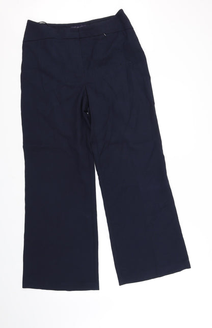 Womens UK Size 12 Marks and Spencer Regular Fit  Blue Trousers