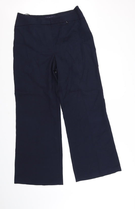Womens UK Size 12 Marks and Spencer Regular Fit  Blue Trousers