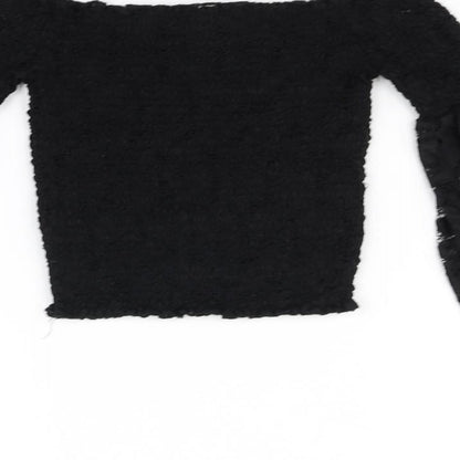 Womens UK Size 8 River Island Black Basic T-Shirt