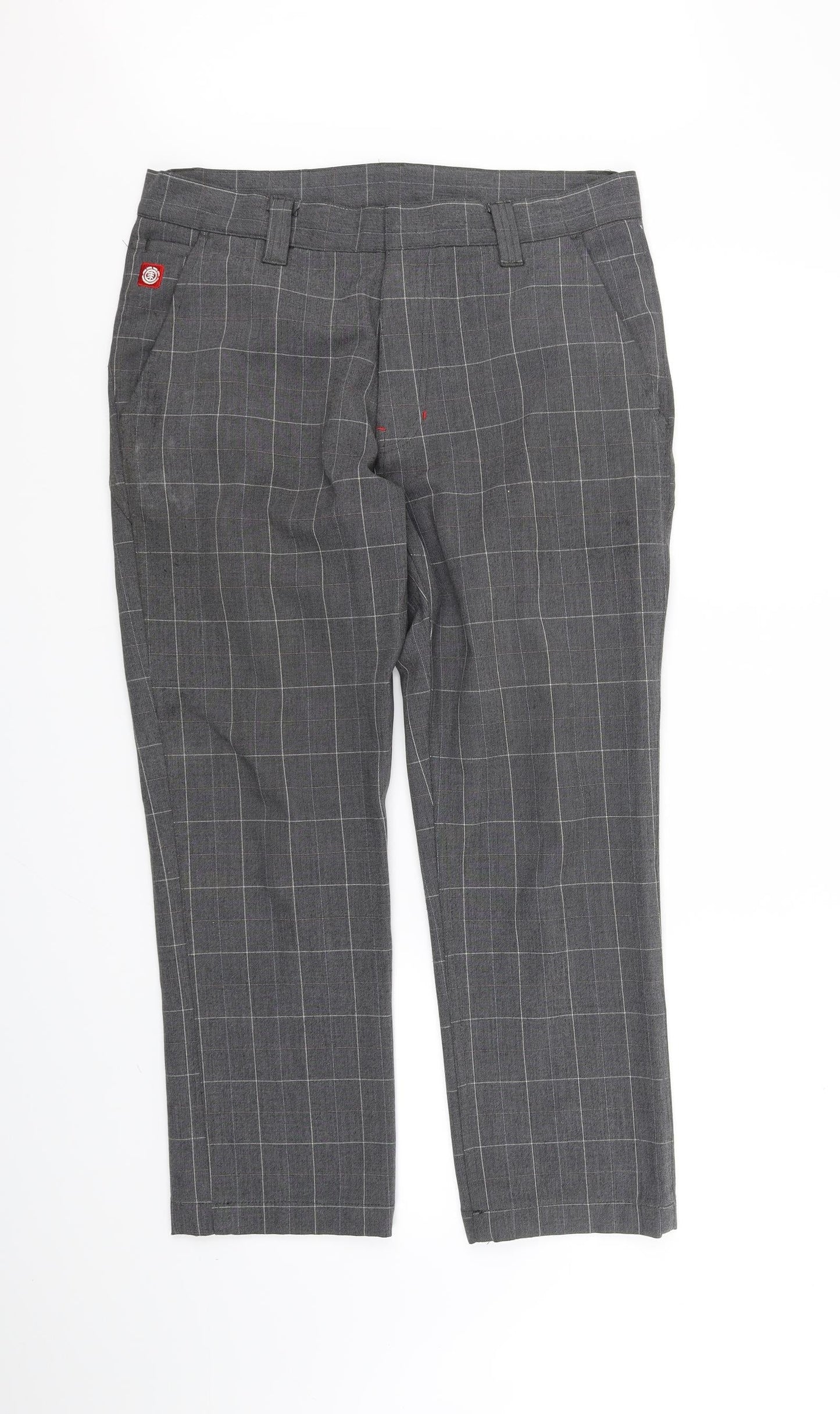 Element Womens Grey Check  Trousers  Size 34 in L27 in