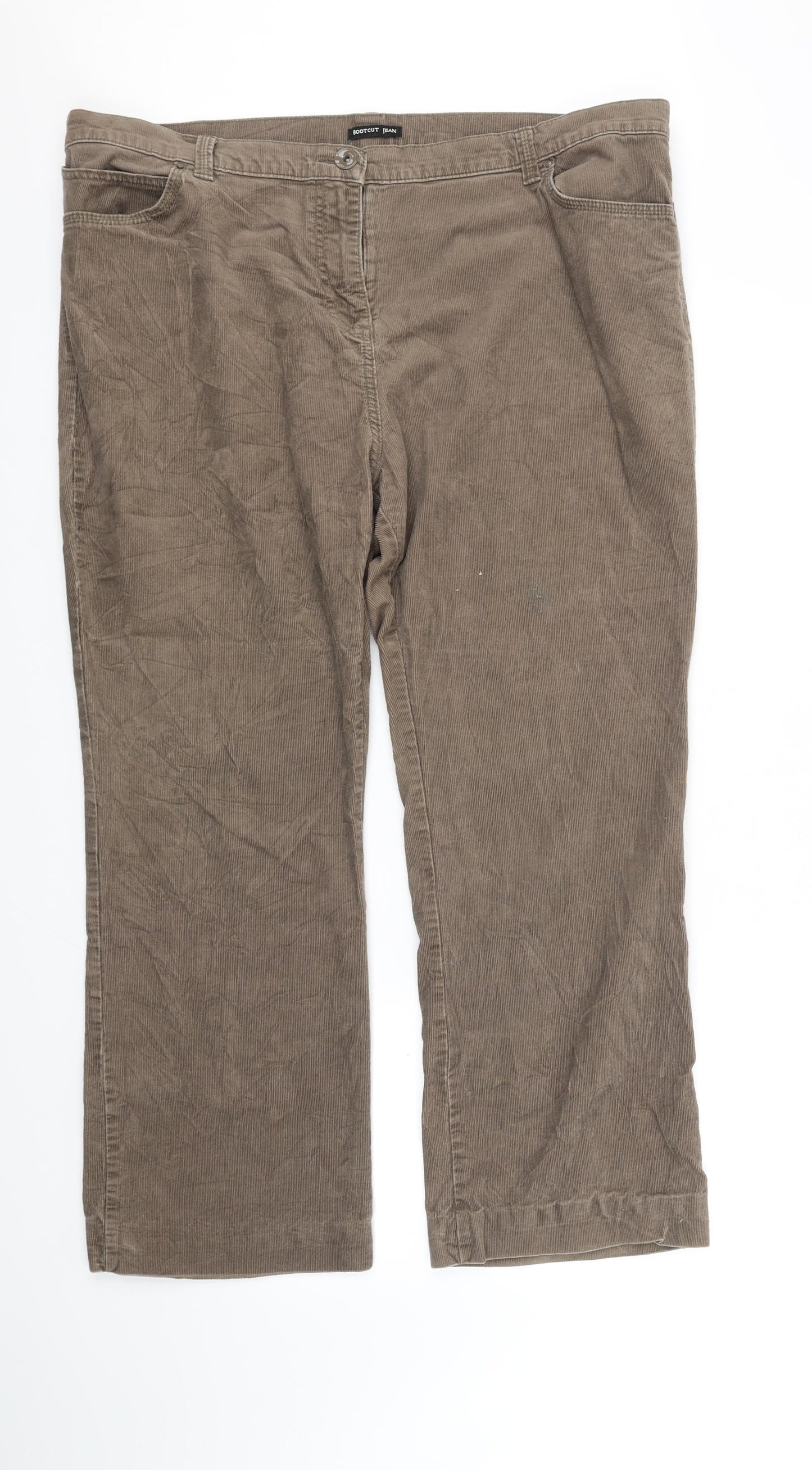 Womens UK Size 20 Marks and Spencer Regular Fit  Brown Trousers