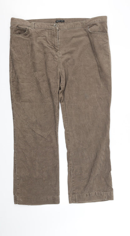 Womens UK Size 20 Marks and Spencer Regular Fit  Brown Trousers