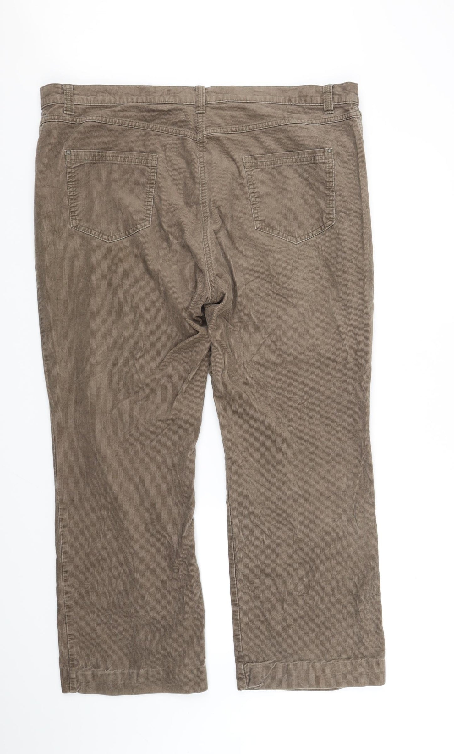 Womens UK Size 20 Marks and Spencer Regular Fit  Brown Trousers