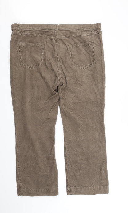 Womens UK Size 20 Marks and Spencer Regular Fit  Brown Trousers