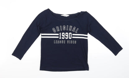 H&M Girls Blue   Basic T-Shirt Size 13-14 Years