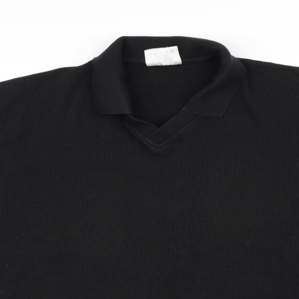 Deuce Womens Black   Basic Polo Size XL