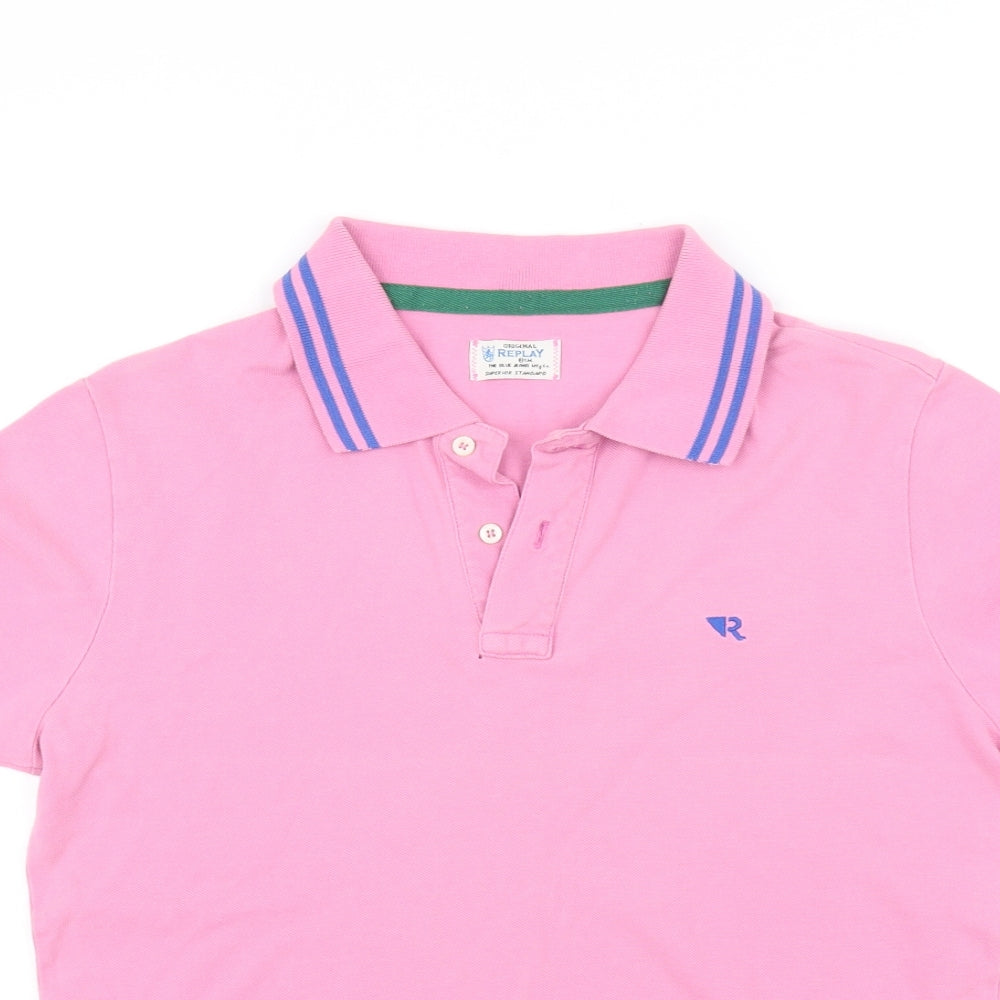 Replay Girls Pink   Basic Polo Size S