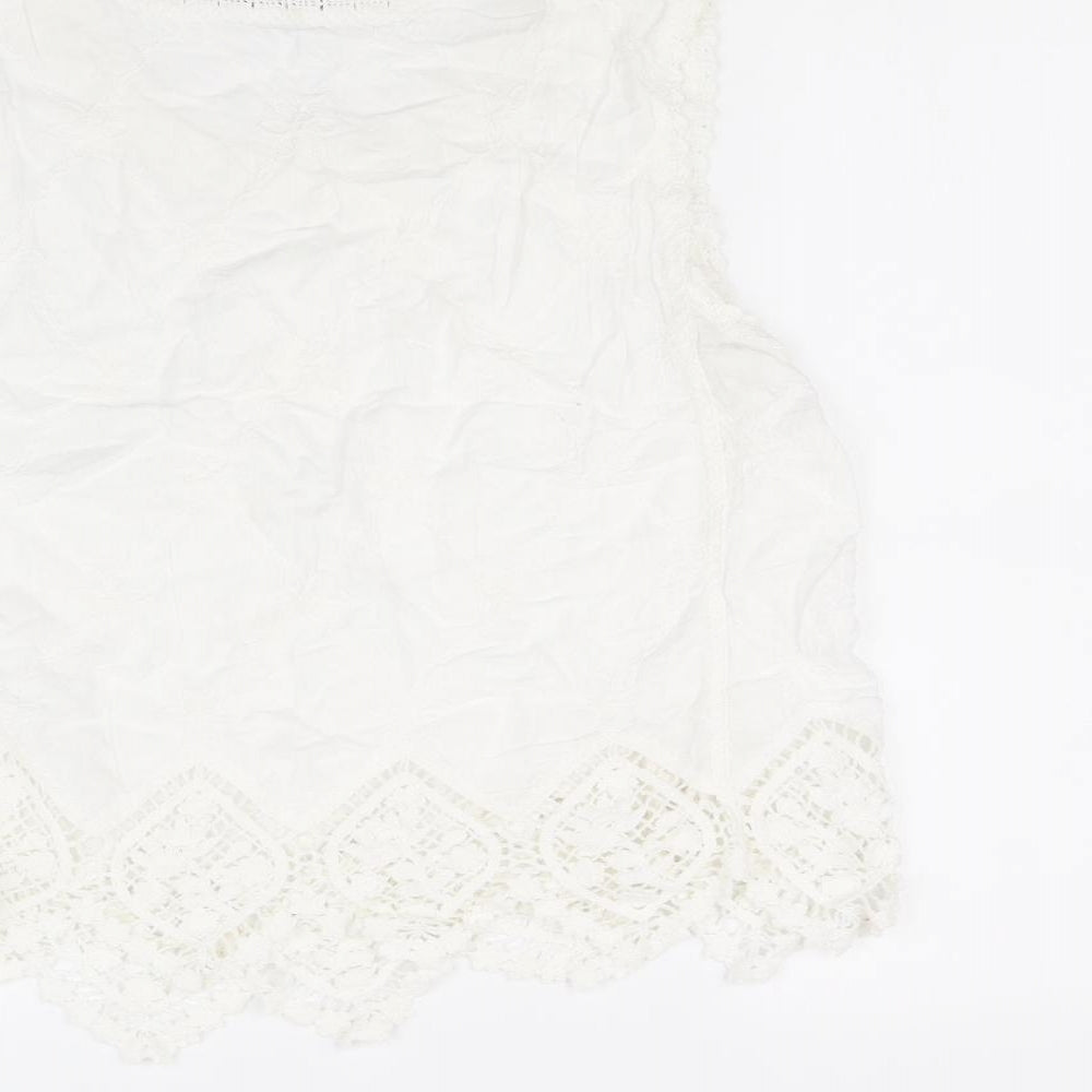 Womens UK Size S New Look White Basic T-Shirt