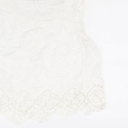 Womens UK Size S New Look White Basic T-Shirt