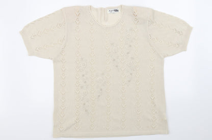 ayrbell Womens Beige   Pullover Jumper Size XL