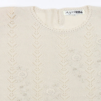 ayrbell Womens Beige   Pullover Jumper Size XL