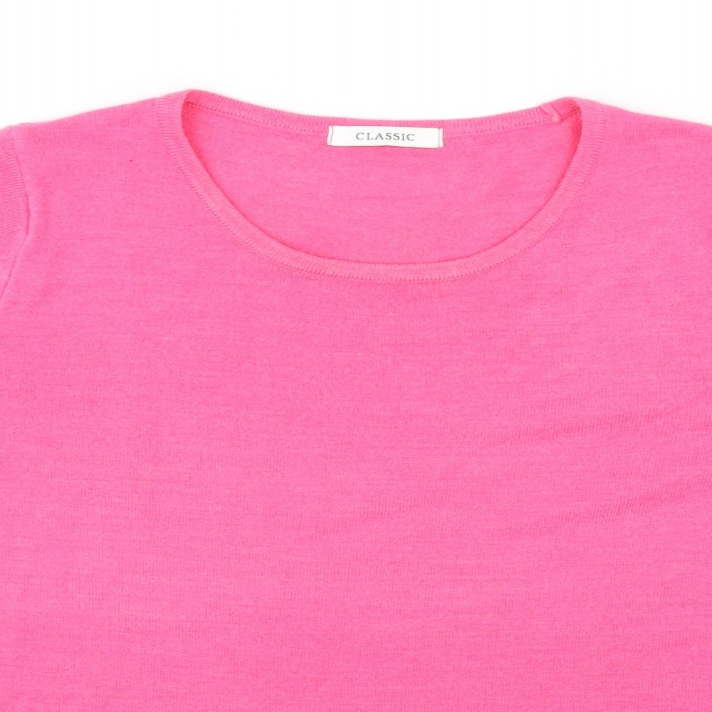 Classic Womens Pink   Basic T-Shirt Size 12