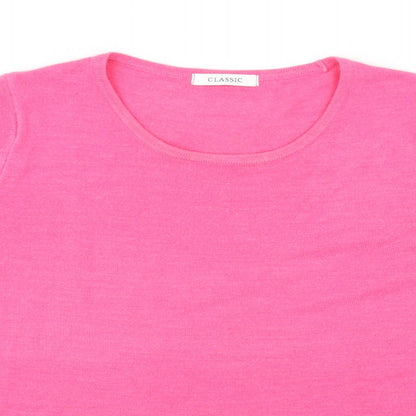 Classic Womens Pink   Basic T-Shirt Size 12