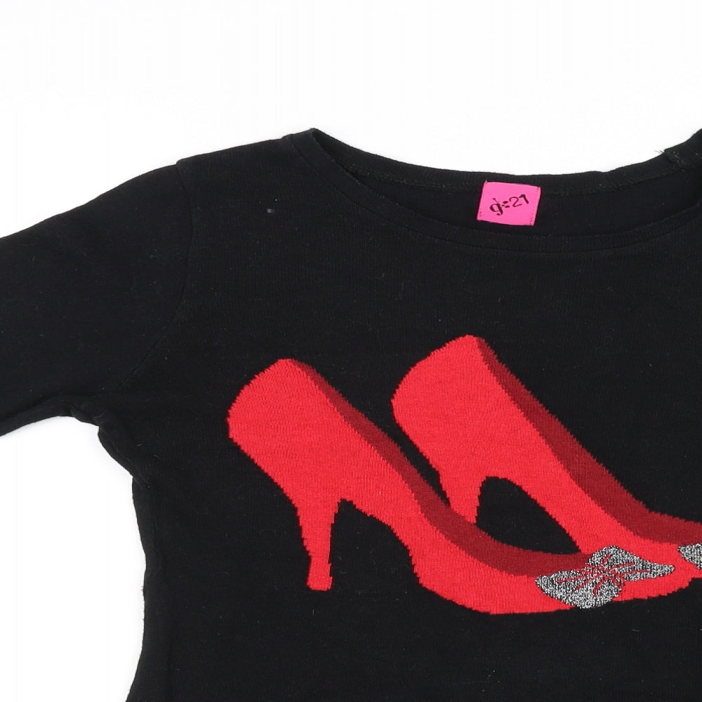 George Womens Black   Fit & Flare  Size 12  - red heels