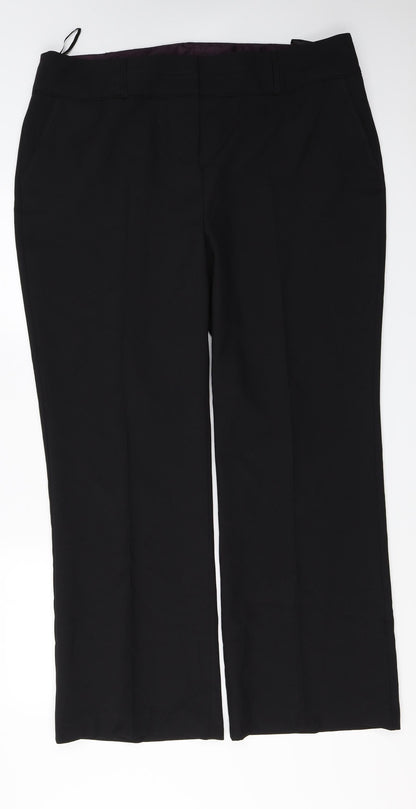 Womens UK Size 20 Peacocks Regular Fit  Black Trousers