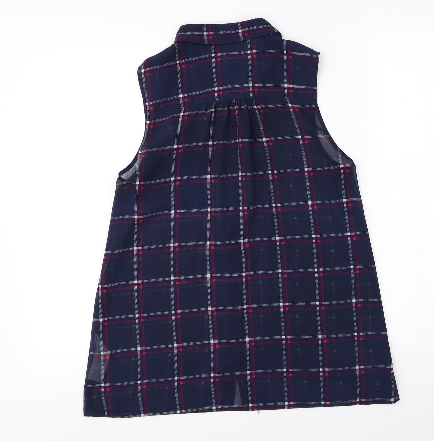 Womens UK Size 10 New Look Blue Camisole Button-Up