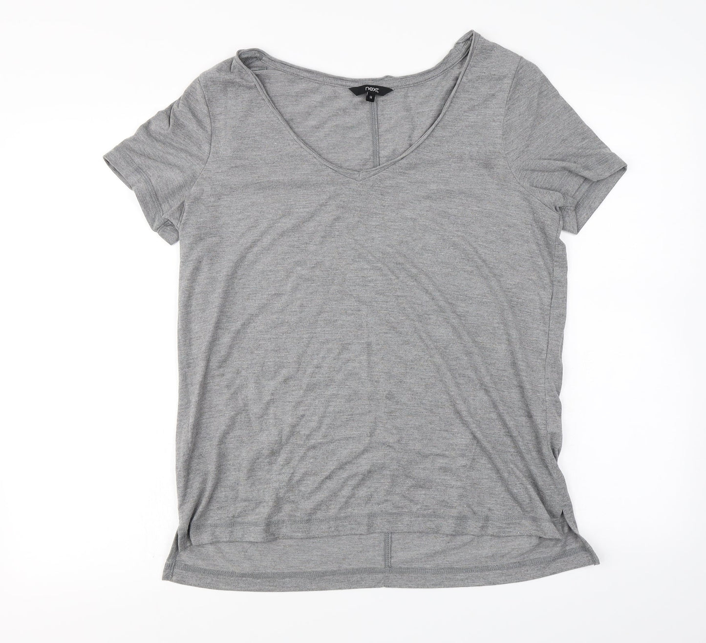 Womens UK Size 14 NEXT Grey Basic T-Shirt