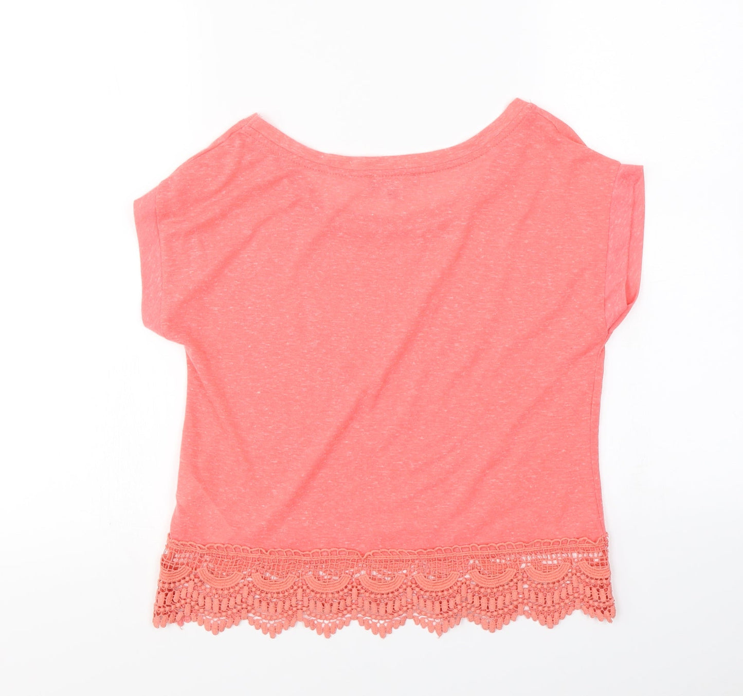 Womens UK Size 8 New Look Pink Basic T-Shirt