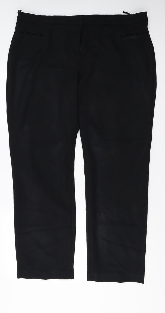 Womens UK Size 20 South Regular Fit  Black Trousers