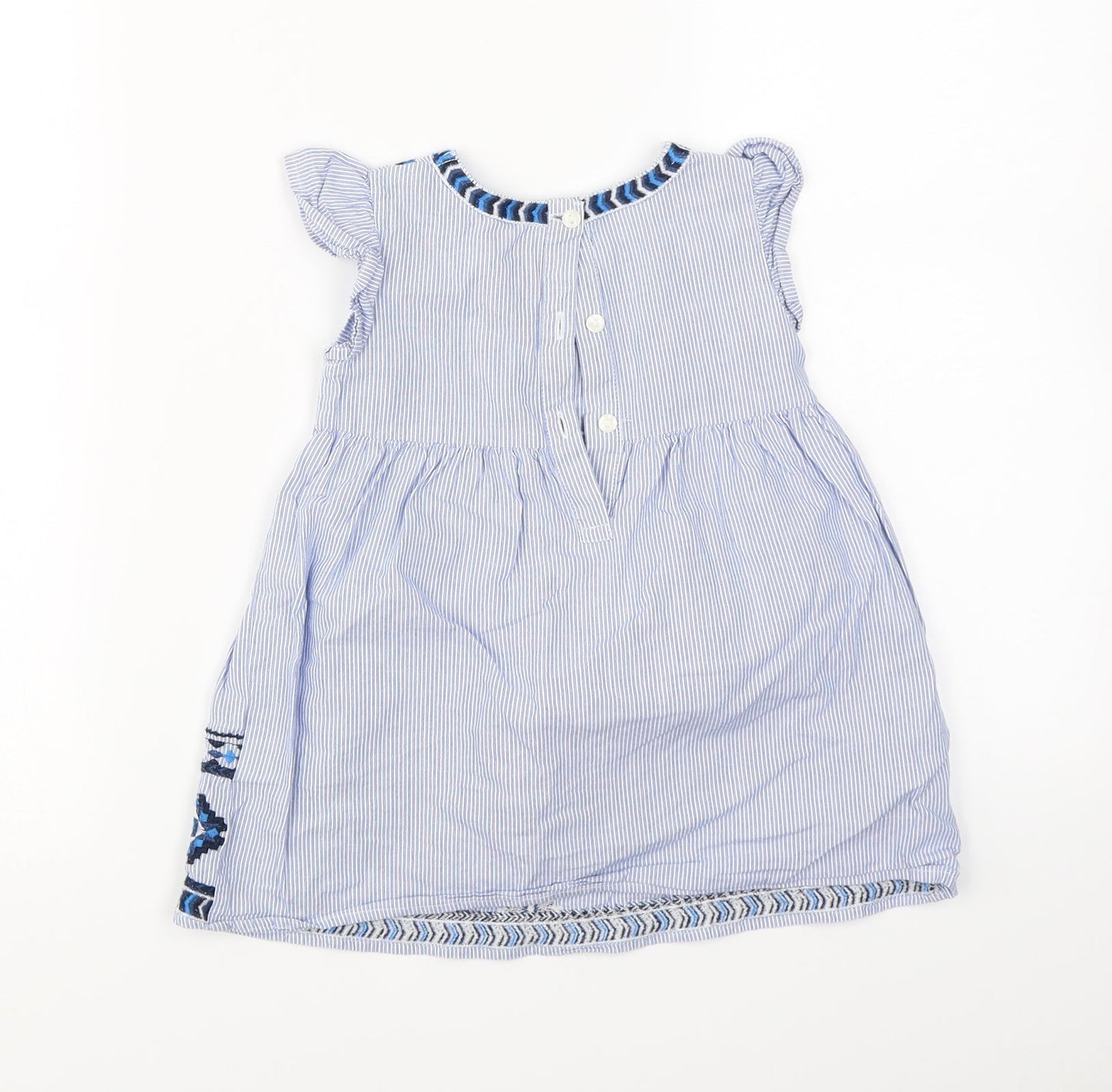 Matalan Boys Blue Striped  A-Line  Size 12-18 Months