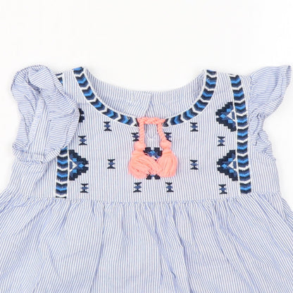 Matalan Boys Blue Striped  A-Line  Size 12-18 Months