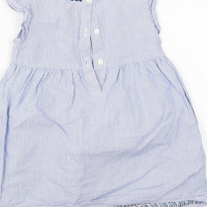 Matalan Boys Blue Striped  A-Line  Size 12-18 Months