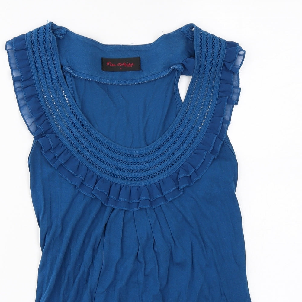 Miss Selfridge  Womens Blue   Basic Blouse Size 8