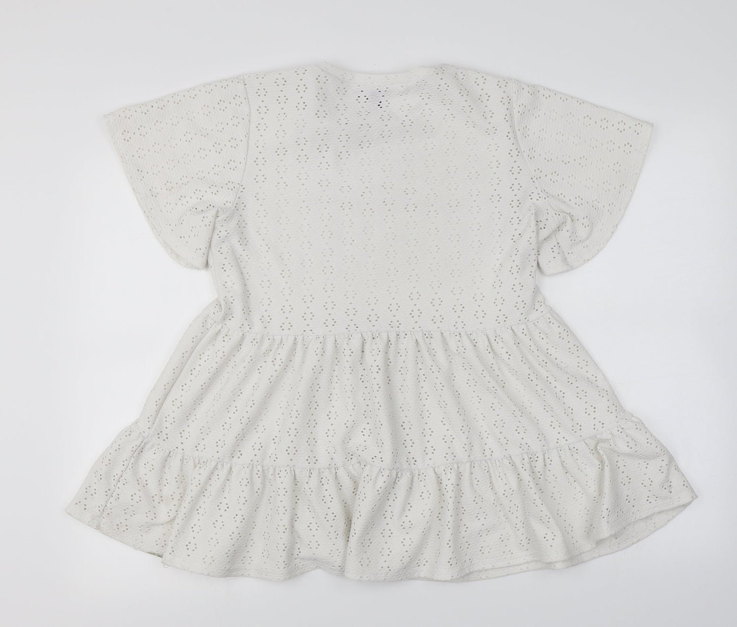 Womens UK Size 12 New Look White Basic Blouse