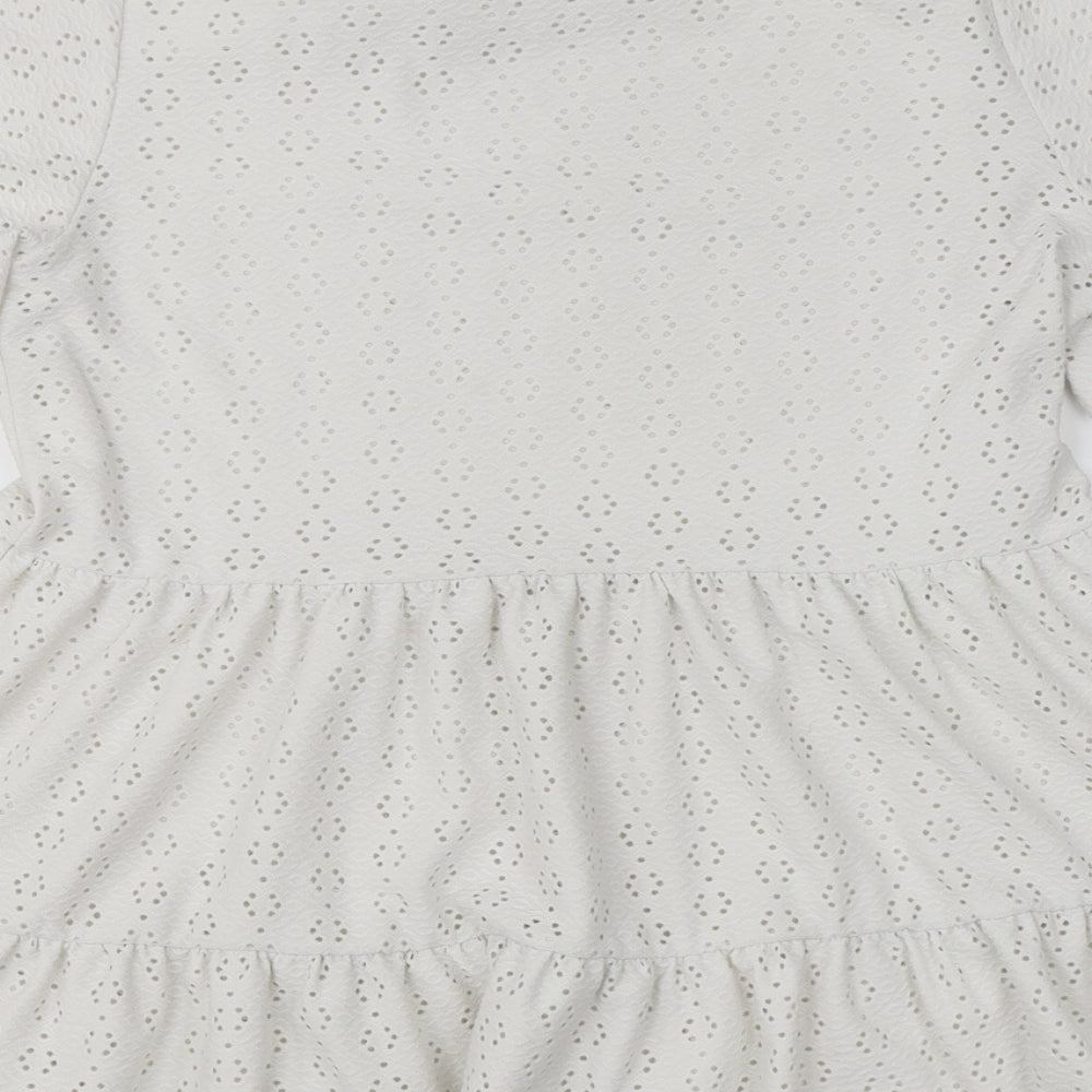 Womens UK Size 12 New Look White Basic Blouse