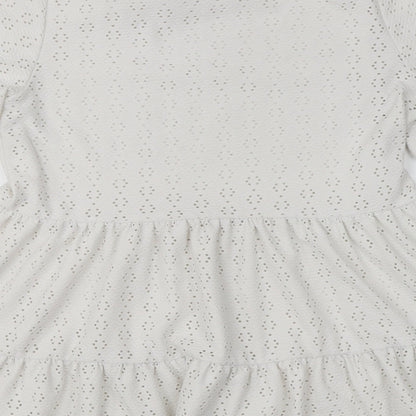 Womens UK Size 12 New Look White Basic Blouse
