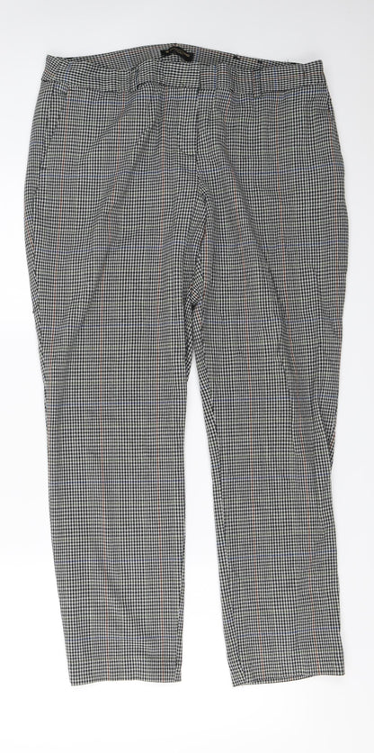 Massimo Fabbro  Womens Beige Check  Trousers  Size 14 L25 in