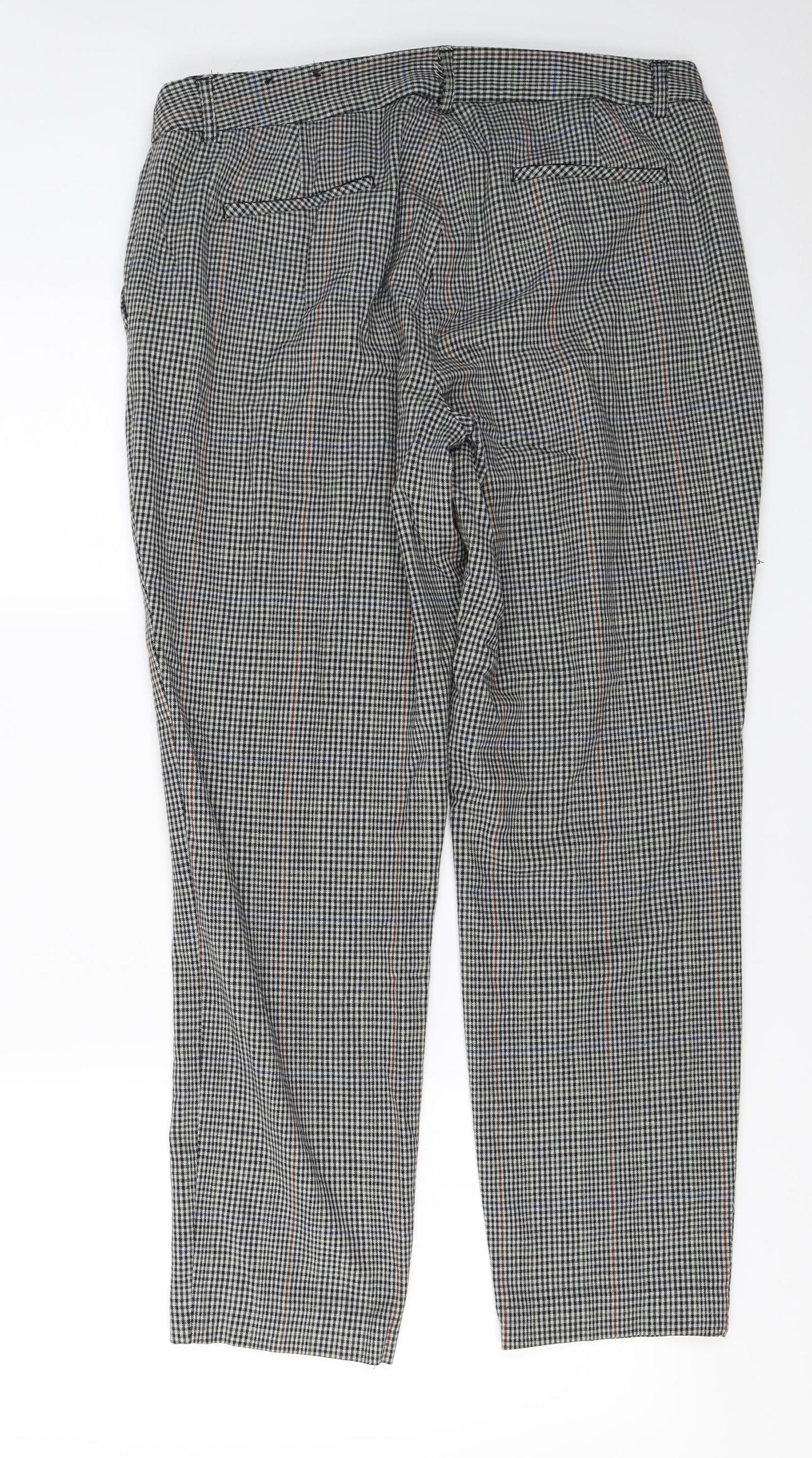Massimo Fabbro  Womens Beige Check  Trousers  Size 14 L25 in