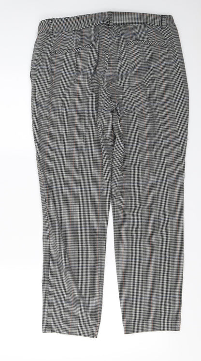 Massimo Fabbro  Womens Beige Check  Trousers  Size 14 L25 in