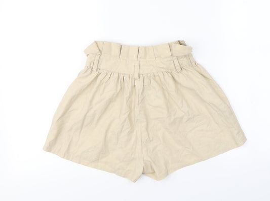 PRETTYLITTLETHING Womens Beige   Chino Shorts Size 6