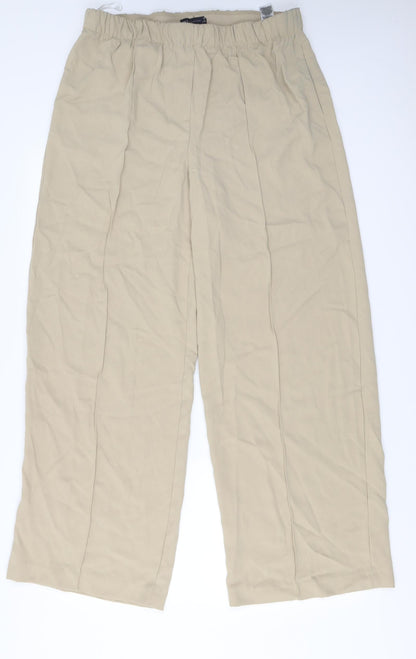 Womens UK Size 16 Marks and Spencer Regular Fit  Beige Trousers