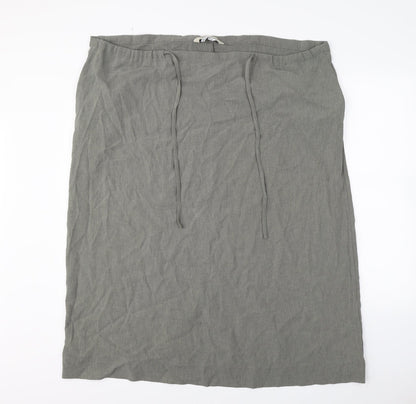 Marina Rinaldi  Womens Green   A-Line Skirt Size 30