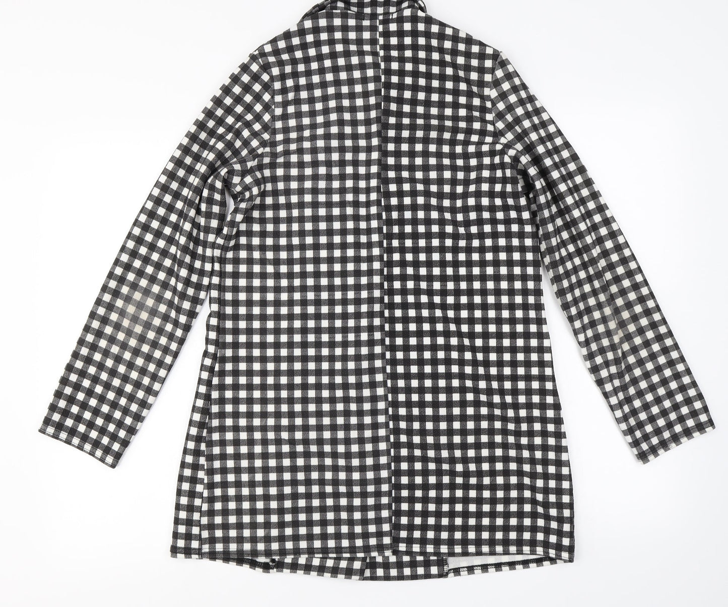 PRETTYLITTLETHING Womens Black Check  Cardigan Jumper Size 6